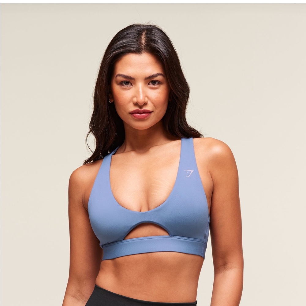 Gymshark Cutout Sports Bra XS blue